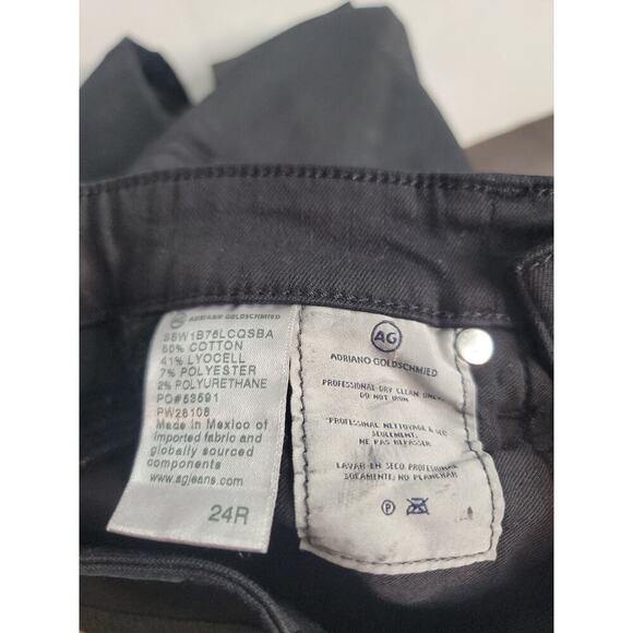 Adriano Goldschmied Jeans Sz 24 Alexxis Vintage Slim High Rise Faux Leather - Picture 8 of 12